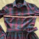 Brooks Brothers Women’s Purple Black Blue Plaid Shirtdress Sz 2 Photo 8