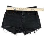 Levi's 501 Original Fit High-Rise Women's Jean Shorts Black Button Fly Size 28 Photo 5