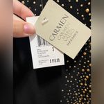 Carmen Marc Valvo Black Jersey Sleeveless Embellished Dress: Size S, NWT Photo 4
