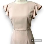 TCEC  women's small blush asymmetrical dress ruffle sleeves & hem bridesmaids NWT Photo 11