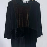 Travelers Patchwork Top In Black Size X-Large Chico's Size 3 Photo 0