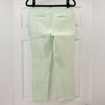 ZARA  Cropped Flat Front Crepe Pants Pastel Green Textured sz Large Photo 3