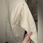 Good American  Oversized Faux Leather Moto Jacket- White Womens‎ XXS Photo 5