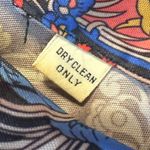 Vintage 70s Eleanor Brenner Polyester Dagger Collar Shirt Psychedelic XS Small Black Photo 8