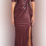 Adrianna Papell Size 6 Bethany Wrap Front Sequin Full Length Gown Photo 1