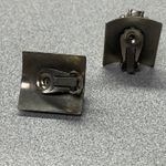 Vintage Silver Tone Blue Opal Stone Leaf Design Clip On Earrings Photo 7