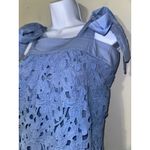 Renee C. Women's Blue Lace Midi Dress Sleeveless Tie‎ Strap Size S Photo 1