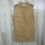 1822 Denim Denim & Supply Ralph Lauren Sleeveless Top Size S Tan Utility Military Button Up Photo 0