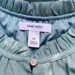 Nine West Blouson Mini Dress Sage Green Swirl Smocked Waist Women’s Size Medium Photo 7