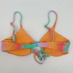 Dippin Daisy's Womens Tranquil Tie Front Bikini Top Rainbow Ombre Aura Size S Photo 5