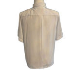 Yves St. Clair | Vintage White Blouse with Embroidery Silky Button Down Size 8 Photo 5