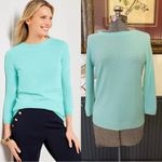 Talbots 100% Pure Cashmere Crewneck Sweater in Teal ~ Size Small 💛🍄 Photo 1