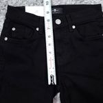 7 For All Mankind Women’s Mid Rise Gwenevere Skinny Jeans Size 23 Black Stretch Photo 9