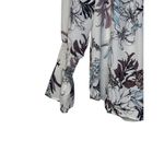 Veronica M  Womens Blouse‎ Off Shoulder Smocked Long Sleeve Cuffed Top Large NWT Photo 2