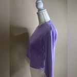 Aritzia TNA airy perfect fleece crop sweatshirt XS Purple Photo 7