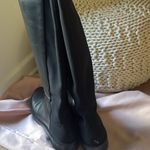 Stuart Weitzman 50/50 Lift Black Leather Stretch Over-The-Knee Boots Photo 3