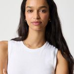 J.Crew Classic Shell Sleeveless Knit Tank Top XS White Cotton Lightweight NWT Photo 1