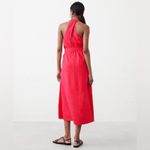 Banana Republic NWT  Linen Blend Twist Back Midi Dress in Brushstroke Multi - M Photo 1