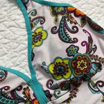 Banana Moon swimwear swim halter neck floral paisley white colorful top Size 1X Photo 1