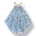 Free People  Blue Mimi Flowy Tunic Halter Tank Top‎ Size S Boho Summer Photo 0