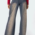 Edikted  Raelynn Low-Rise Wide Leg Washed Jeans Photo 3
