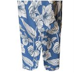 Utsa By‎ Westside Blue Tan Floral Button Front Shirt Dress Women's Medium Brown Photo 4