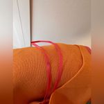 ZARA Colorblock Midi Orange & Pink Halter Dress Size Small Photo 9