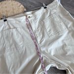 Old Navy NWT‎  high waisted wide leg chino pants cropped in cream Photo 3