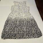 Loft Ann Taylor Outlet Womens Size 10 Black White Sleeveless Dress Preppy FLAWED Photo 11