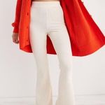 Aerie  Groove-On Velour High Waisted Flare Pants in Vintage Vanilla Photo 0