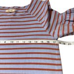 Madewell Shirred Sleeve Blue Red Stripe Long Sleeve XS stained Photo 4