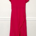 Tuckernuck • francesca short sleeve maxi ruffle
faux wrap dress in hot pink sz S Photo 5