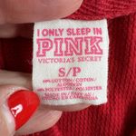Victoria's Secret Vtg  PINK S Back Logo Hoodie Top Lounge Sleep Red Thermal Boho Photo 4
