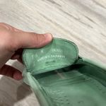 LL Bean Womens Leather Slip On Comfort Shoes Moccasins Mules Mint Size 7.5 Green Photo 5