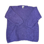 Vintage Oversized Purple Mohair Wool Sweater Rebecca Moses 90s Fashion Crewneck Size L Photo 0