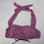 Matilda Jane  Purple Floral Halter Tie Padded Bikini Bralette Swim Top S Small Photo 0