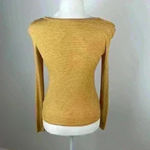 American Eagle  Yellow Soft & Sexy Rib Long Sleeve Tee Size XS Photo 3