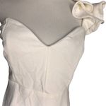 Lulus NWOT  Women's White One-Shoulder Ruffled Trumpet Mini Dress Size L Photo 3
