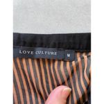 Love Culture  Women's Brown Striped Blouse Size M Photo 1
