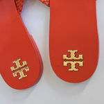 Tory Burch Woven Flat Slide - Desert Flower Orange $298 Sz US 8.5 Preppy Summer Photo 10