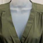 Lulus  Olive Green Faux Wrap Midi Dress Photo 2