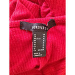 Forever 21 Dress Size M Red Bodycon Longsleeve Ruffle Hem Women Knee Len… Photo 6