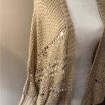 Lovemarks Elegant  Beige Open-Knit Cardigan Size M Photo 2