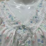 Enchantmates by Miss Elaine Floral Nightgown size S NWT White Photo 3