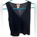 Vintage 90s y2k black velvet rhinestone neckline sleeveless special occasion top Photo 2