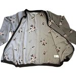 Maurice's  Chiffon Bomber Jacket Womens Light Blue Floral Lightweight Size M Photo 4
