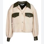 CROSBY by Mollie Burch Gemma Jacket Women's Medium Ivory Vegan Shearling Leather Photo 13