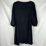 NWT Futurino Black Bohemian Crew Neck Shift Dress Large Photo 4