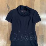 Talbots Petite Sequin Navy Blue Sequin Dress Size 2 Photo 2