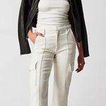 MOTHER The Rambler Cargo Ankle Jeans in Cream Puffs Size 28 Photo 0